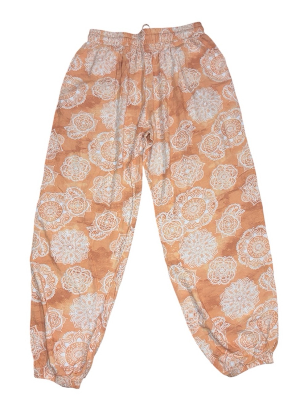Lotus and Luna mandala paisley Boho  harem pants in a peach color Medium - Picture 2 of 2